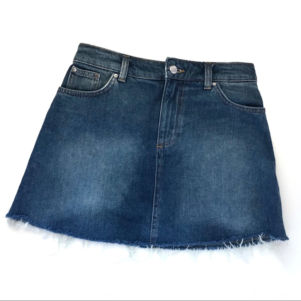 H&M Raw Hem Denim Jean Skirt Women’s Size 4